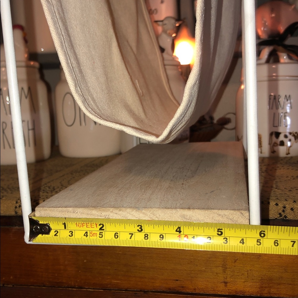 Rae Dunn MAGAZINES Cream Canvas Magazine Rack (Canvas/Wood/Metal) No Bundle! - Picture 8 of 10
